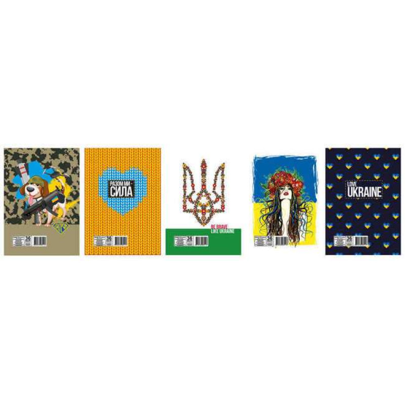 Блокнот патріотичний А7/36 арк на пружині збоку Блокнот патріотичний А7/36 арк на пружині збоку
