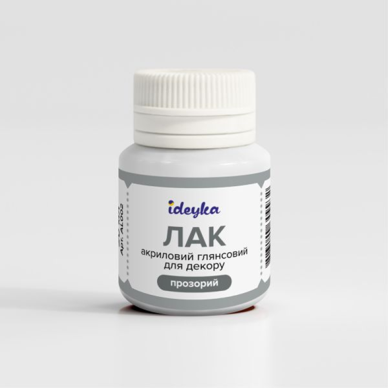 Лак акриловий глянсовий для декору (прозорий)