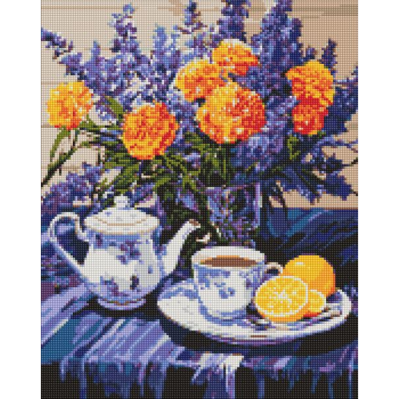 Алмазна мозаїка - Лавандова гармонія з голограмними стразами (AB) ©art_selena_ua