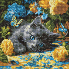 Алмазна мозаїка - Кошеня блакитнооке ©art_selena_ua