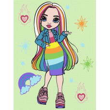 Картина за номерами - Rainbow High Amaya Raine