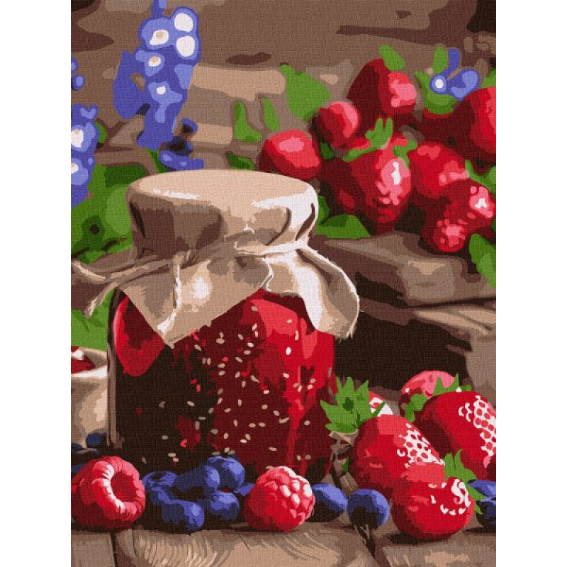 Картина за номерами - Малинове варення ©art_selena_ua