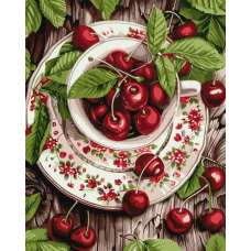 Картина за номерами - Свіжість вишні ©art_selena_ua
