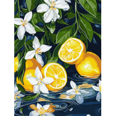 Картина за номерами - Лимон у розрізі ©art_selena_ua