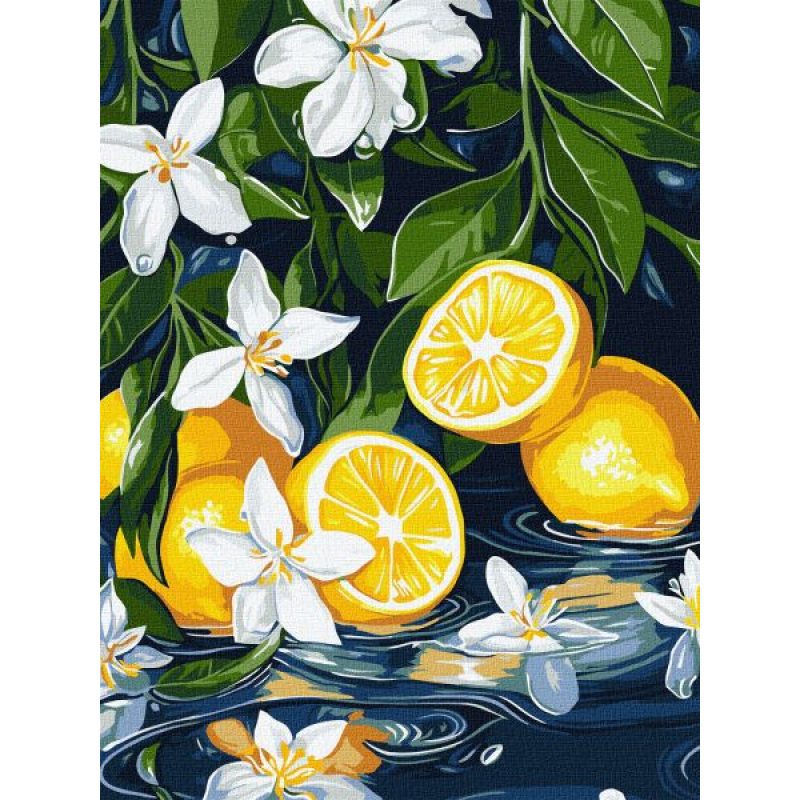 Картина за номерами - Лимон у розрізі ©art_selena_ua
