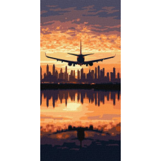 Картина за номерами - Політ над містом ©art_selena_ua