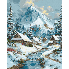 Картина за номерами - Новорічний краєвид ©art_selena_ua