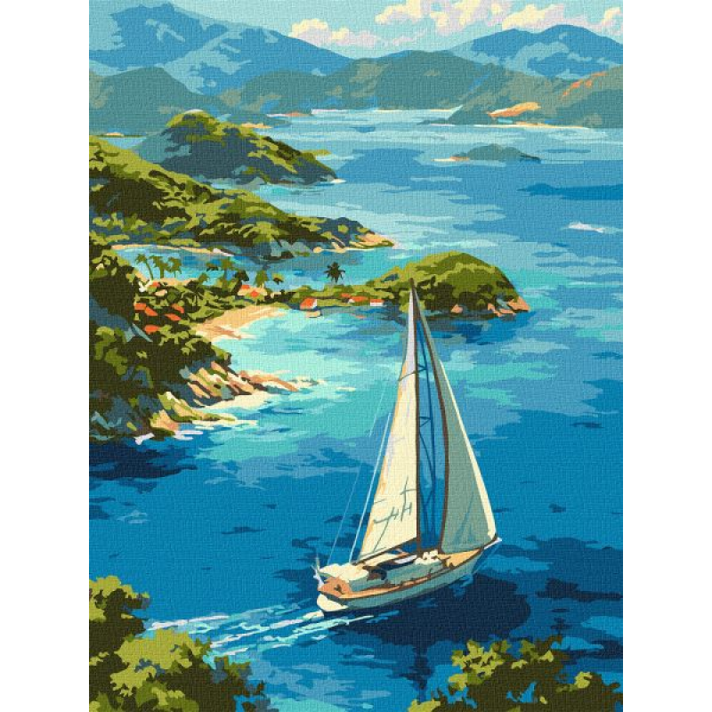 Картина за номерами - Нескінченна лагуна ©art_selena_ua