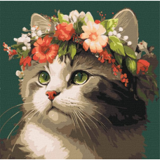 Картина за номерами - Весняний вінок ©art_selena_ua