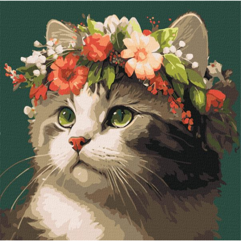 Картина за номерами - Весняний вінок ©art_selena_ua