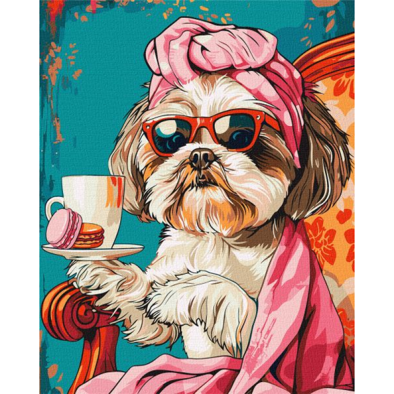 Картина за номерами - Грайливе ші-тсу ©art_selena_ua