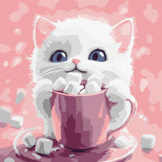 Картина за номерами - Какао для котика (картина № 1) ©art_selena_ua