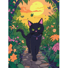 Картина за номерами - Котик у саду ©art_selena_ua