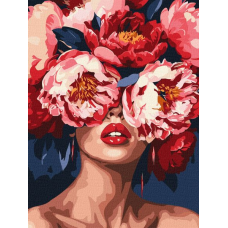 Картина за номерами - Погляд крізь квіти ©art_selena_ua