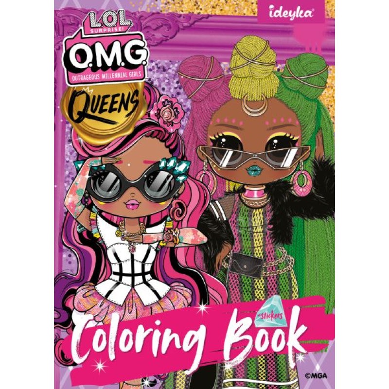 Книжка-розмальовка зі стікерами - L.O.L O.M.G. Queens3