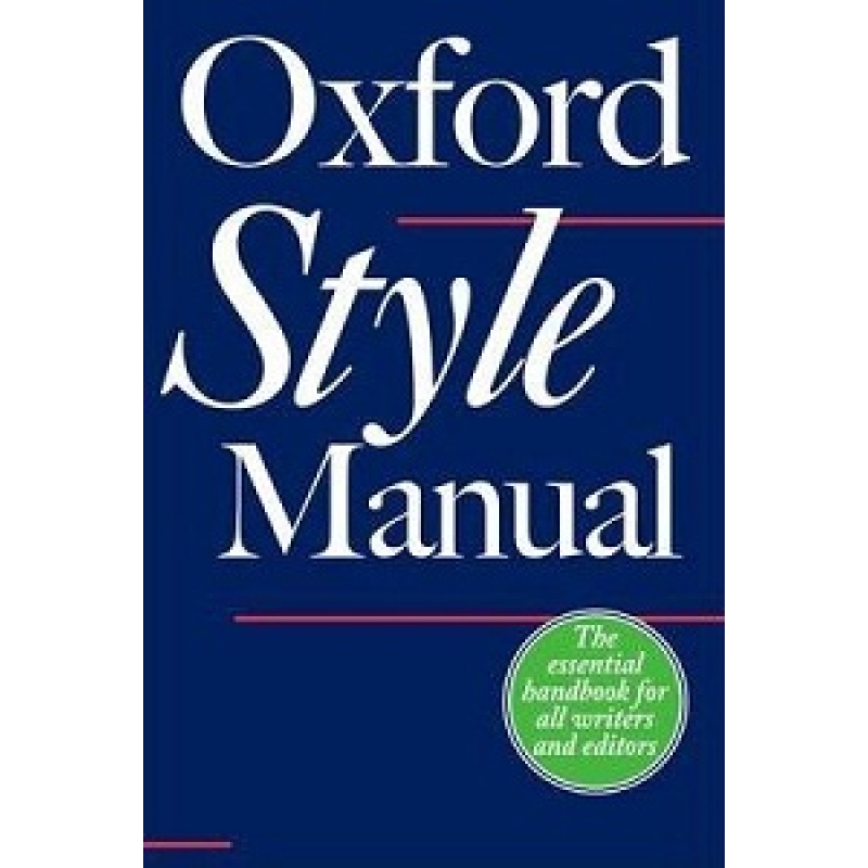 Oxford Style Manual Oxford Style Manual