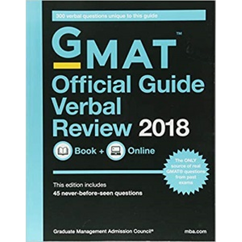 GMAT Official Guide 2018 Verbal Review: Book + Online GMAT Official Guide 2018 Verbal Review: Book + Online