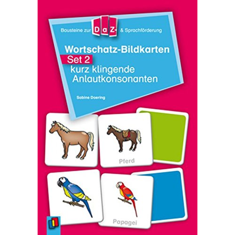 Wortschatz-Bildkarten - Set 2 kurz klingende Anlautkonsonanten Wortschatz-Bildkarten - Set 2 kurz klingende Anlautkonsonanten
