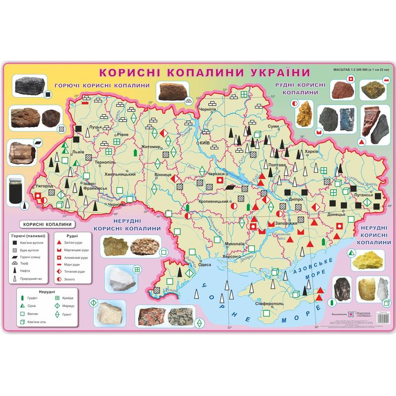 Корисні копалини України. Плакат Корисні копалини України. Плакат