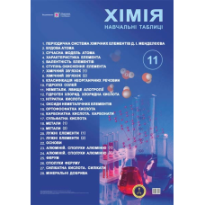 Хімія. 11 клас. Комплект навчальних таблиць. /650х950 мм/